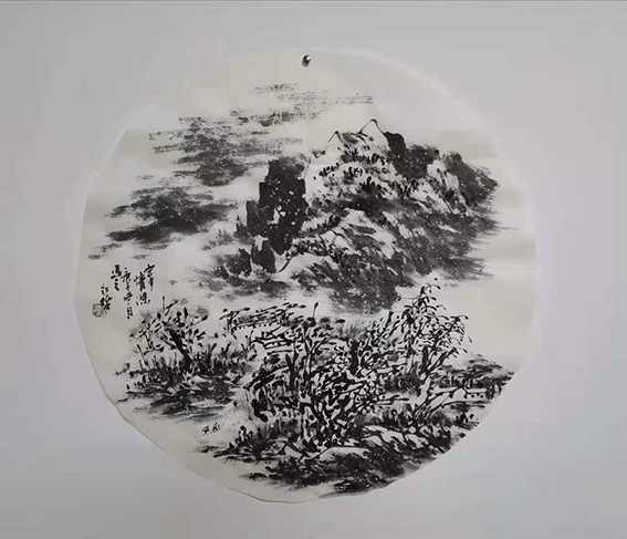 许红哲作品2《飞雪情深》  尺寸：64X64cm